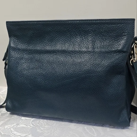 Viola Castellani Teal Satchel Two Way Carry Made in Italy - Picture 2 of 12
